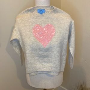 Girls heart valentines sweater. Size small 7-9 ish years old.